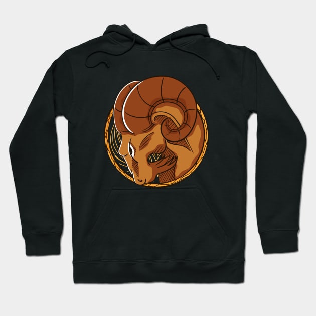 aries zodiac illustration Hoodie by flasix